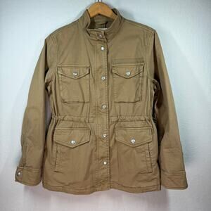 Women's Gap Brown Cargo Jacket with Cinched Waist Size Small
